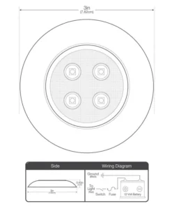WEST MARINE Stainless Steel Surface-Mount 3" LED Light, Blue -Marine Electrical Sale 12645115 3 1500.13092018103032