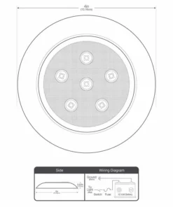 WEST MARINE Stainless Steel Surface-Mount 4" LED Light, Blue -Marine Electrical Sale 12645131 3 1500.13092018103047