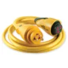 MARINCO 12' EEL ShorePower Cordset, 30A 125V, Yellow