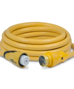 MARINCO 25' EEL 4 Conductor ShorePower Cordset, 50A 125/250V, Yellow
