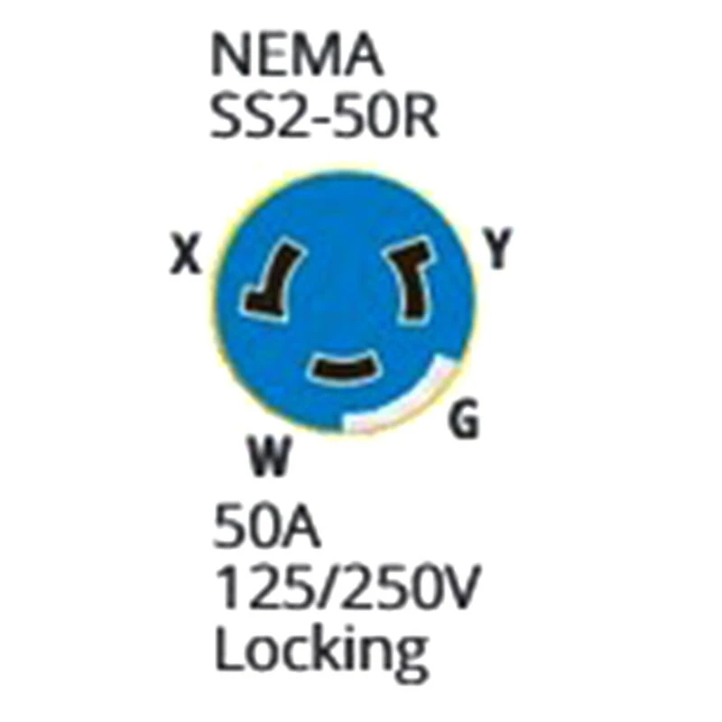 MARINCO 25' EEL 4 Conductor ShorePower Cordset, 50A 125/250V, Yellow 2 MARINCO 25' EEL 4 Conductor ShorePower Cordset, 50A 125/250V, Yellow - Image 2