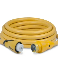 MARINCO 25' EEL 3 Conductor ShorePower Cordset, 50A 125V, Yellow