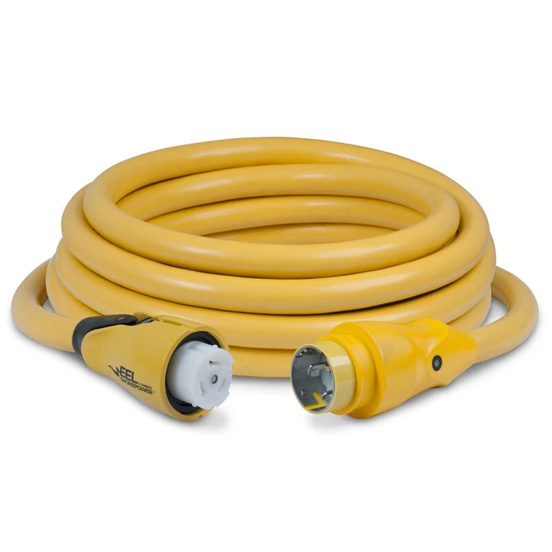 MARINCO 25' EEL 3 Conductor ShorePower Cordset, 50A 125V, Yellow 1 MARINCO 25' EEL 3 Conductor ShorePower Cordset, 50A 125V, Yellow