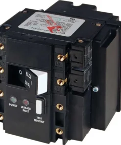 BLUE SEA SYSTEMS C-Series ELCI Main Circuit Breaker, Double Pole, 120V AC, 50A