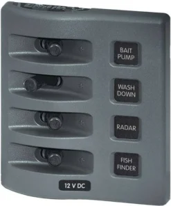 BLUE SEA SYSTEMS WeatherDeck&reg; Waterproof Switch Panel, Four-Position