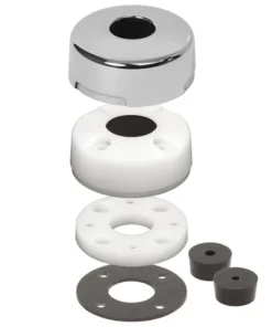 BLUE SEA SYSTEMS Cable Clam, Stainless Steel Dress Cap, 0.68"