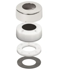 BLUE SEA SYSTEMS Cable Clam with Stainless Steel Dress Cap, 1.40"