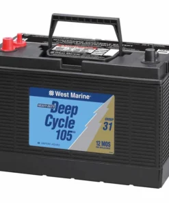 WEST MARINE Deep Cycle Flooded Marine Battery, 105 Amp Hours, Group 31