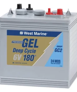 WEST MARINE Group 6V Gel Deep Cycle Marine Gel Battery, 180 Amp Hours
