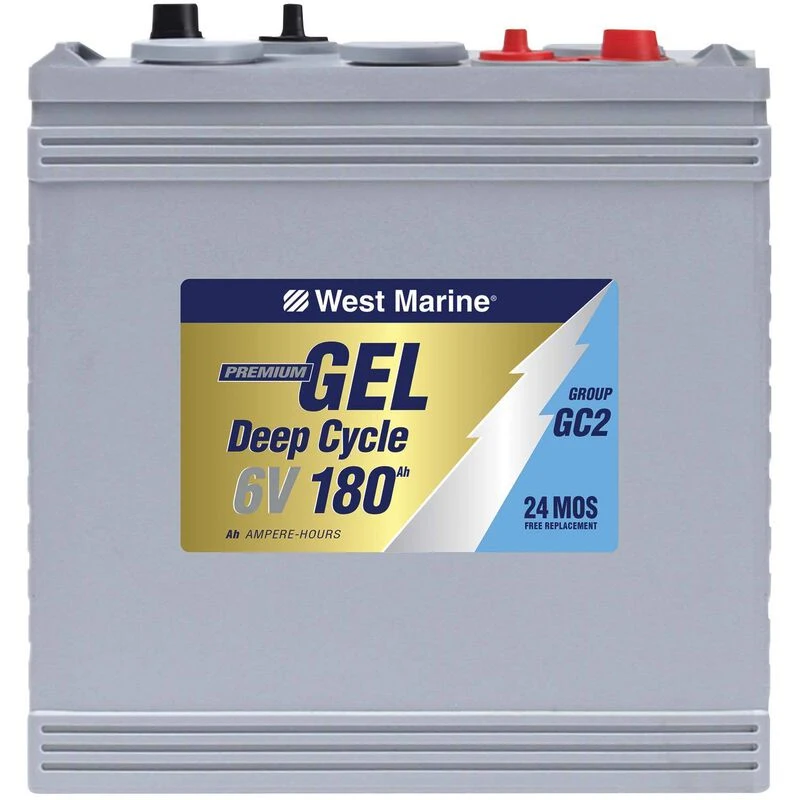 WEST MARINE Group 6V Gel Deep Cycle Marine Gel Battery, 180 Amp Hours 2 WEST MARINE Group 6V Gel Deep Cycle Marine Gel Battery, 180 Amp Hours - Image 2