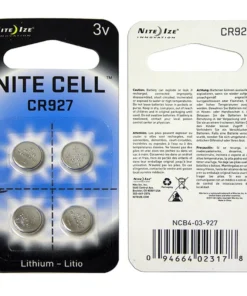 NITE IZE Nite Cell 3V Lithium Replacement Batteries, 4-Pack CR927