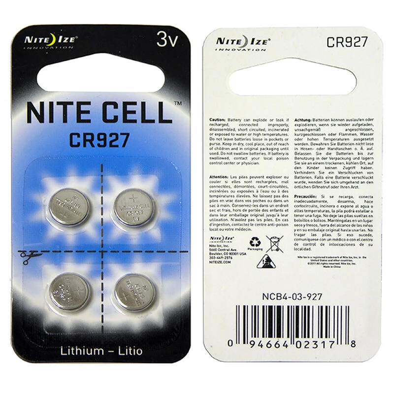 NITE IZE Nite Cell 3V Lithium Replacement Batteries, 4-Pack CR927 1 NITE IZE Nite Cell 3V Lithium Replacement Batteries, 4-Pack CR927