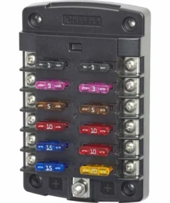 BLUE SEA SYSTEMS ST Blade Fuse Block, 12 Circuits