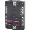 BLUE SEA SYSTEMS ST Blade Fuse Block, 6 Circuits with Negative Bus