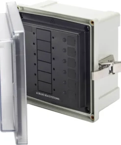 BLUE SEA SYSTEMS SMS Surface-Mount System Panel Enclosure, 6-Circuit Blank