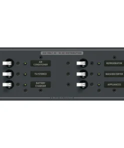BLUE SEA SYSTEMS 6-Position AC Panel, European