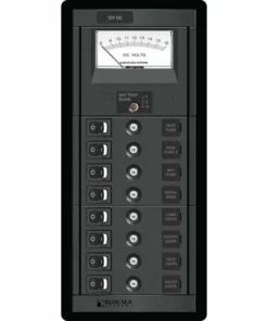 BLUE SEA SYSTEMS 8-Position 12V DC CLB Panel with Voltmeter
