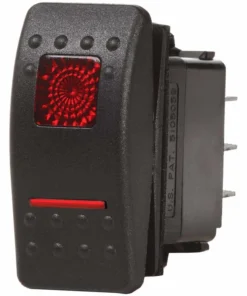 BLUE SEA SYSTEMS Contura II Switch DPDT, Black - On-On