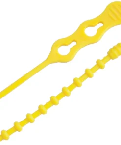 ANCOR 8" Yellow Beaded Cable Ties, 15-Pack