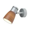 IMTRA CORPORATION Reading Light Matte Chrome with Brown Glass Shade 10 to 30V DC Built-in Dimmer 3 x 1 Watt Warm White LED IP20