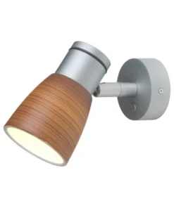 IMTRA CORPORATION Reading Light Matte Chrome with Brown Glass Shade 10 to 30V DC Built-in Dimmer 3 x 1 Watt Warm White LED IP20