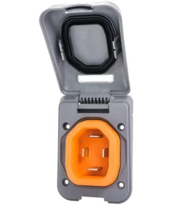 SMARTPLUG Inlet, 50A 125/250V, Plastic, Gray