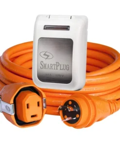 SMARTPLUG 50' Dual Configuration Cordset & White Nonmetallic Inlet, 30A, Orange