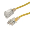 MARINCO 50' Locking, Lighted Extension Cord, 15A, 14/3 AWG, Yellow