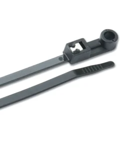 ANCOR 8" Black Mounting Self-Cutting Cable Ties, 500-Pack