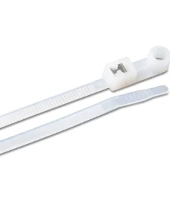 ANCOR 8" White Mounting Self-Cutting Cable Ties, 20-Pack
