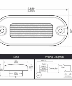 WEST MARINE Oval LED Utility Light, RGBW -Marine Electrical Sale 18513895 7 1500