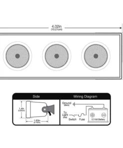 WEST MARINE Three LED Aluminum Spreader/Docking Light with Stainless Steel Bracket, Blue/White -Marine Electrical Sale 18513903 6 1500