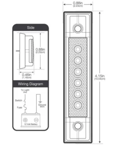 WEST MARINE 4" LED Utility Strip Light with Gasket, White -Marine Electrical Sale 18513978 5 1500
