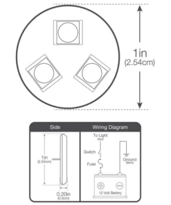 WEST MARINE Three LED Mini Stick-On Light with Self Adhesive Backing, Blue -Marine Electrical Sale 18514042 4 1500