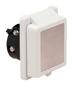 MARINCO Inlet, 50A 125V, Square, Without Rear Enclosure, White