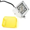 MARINE SPORT LIGHTING 3" x 3" Cube LED Spotlight with Amber Cover
