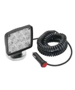 WESBAR Rectangular Auxiliary LED Work Light with 19' Coiled Cord and Magnetic Base