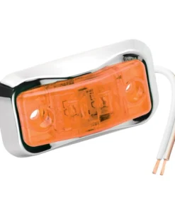 WESBAR LED Waterproof Amber Side Marker Clearance Light w/Chrome Bezel