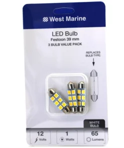 WEST MARINE Festoon 39mm LED Bulbs, 3-Pack