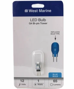 WEST MARINE G4 Bi-Pin LED Bulb, Blue