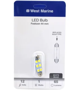WEST MARINE Festoon 44mm LED Bulb, White