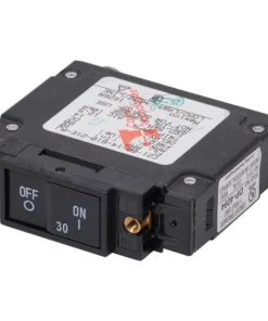 BLUE SEA SYSTEMS C-Series Flat Rocker Circuit Breaker, 30A DC UL489