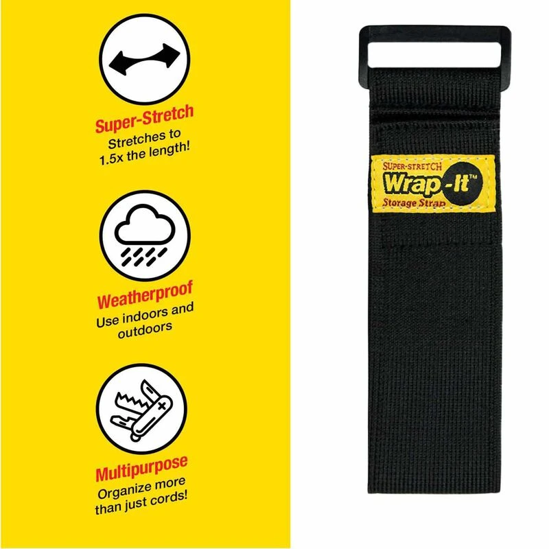 WRAP-IT STORAGE 12" Super-Stretch Storage Straps, 4-Pack 3 WRAP-IT STORAGE 12" Super-Stretch Storage Straps, 4-Pack - Image 3