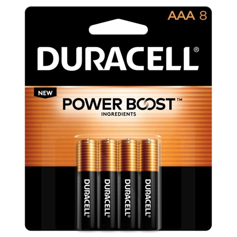 DURACELL Coppertop AAA batteries with POWER BOOST Ingredients, 8 Pack 1 DURACELL Coppertop AAA batteries with POWER BOOST Ingredients, 8 Pack