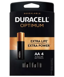 DURACELL Optimum "AA" Batteries, 4-Pack