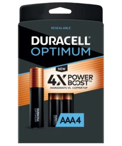 DURACELL Optimum AAA Batteries with 4X the Patented POWER BOOST Ingredients, 4-Pack