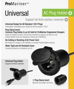 PROMARINER Universal AC Plug Holder -Marine Electrical Sale 19810985 3 1500.04112019013012