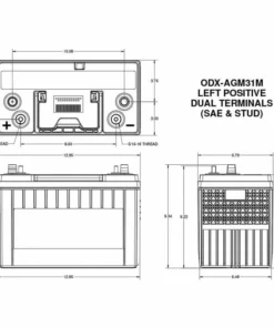 ODYSSEY Group 31 Dual-Purpose AGM Battery, 103 Amp Hours 7 ODYSSEY Group 31 Dual-Purpose AGM Battery, 103 Amp Hours -Marine Electrical Sale 20084570 4