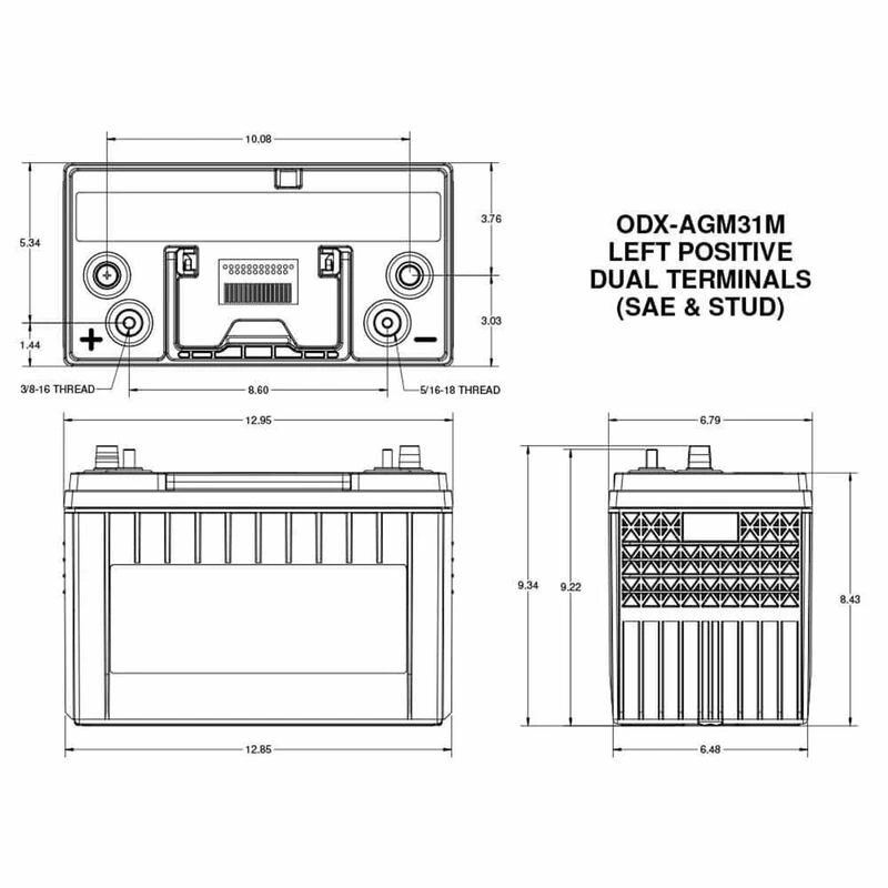 ODYSSEY Group 31 Dual-Purpose AGM Battery, 103 Amp Hours 4 ODYSSEY Group 31 Dual-Purpose AGM Battery, 103 Amp Hours - Image 4