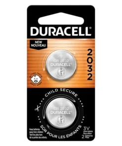 DURACELL 2032 Lithium Coin Batteries, 3V, 2-Pack
